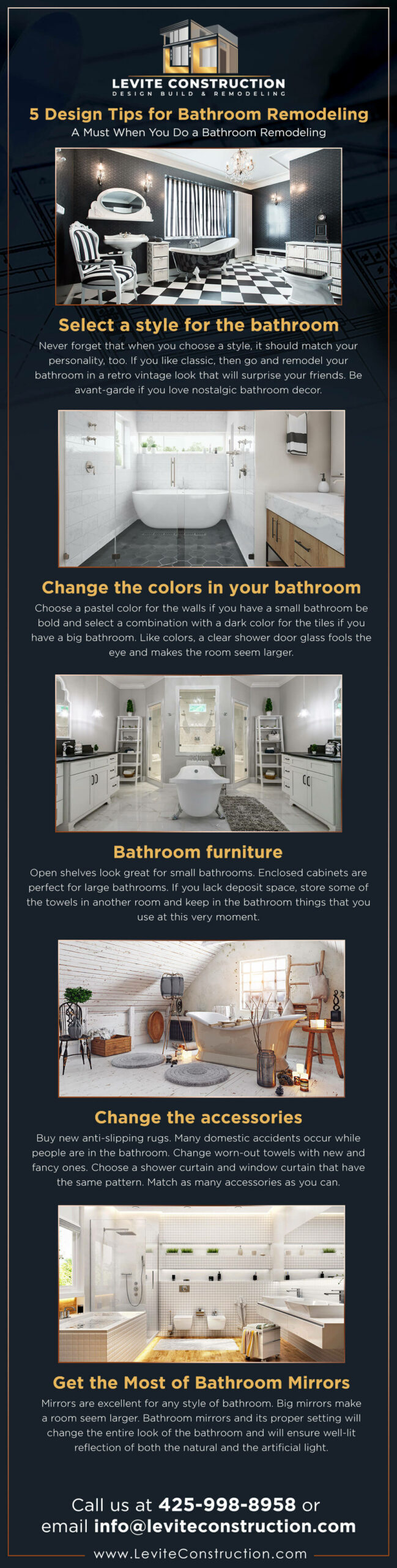5 Design Tips for Bathroom Remodeling